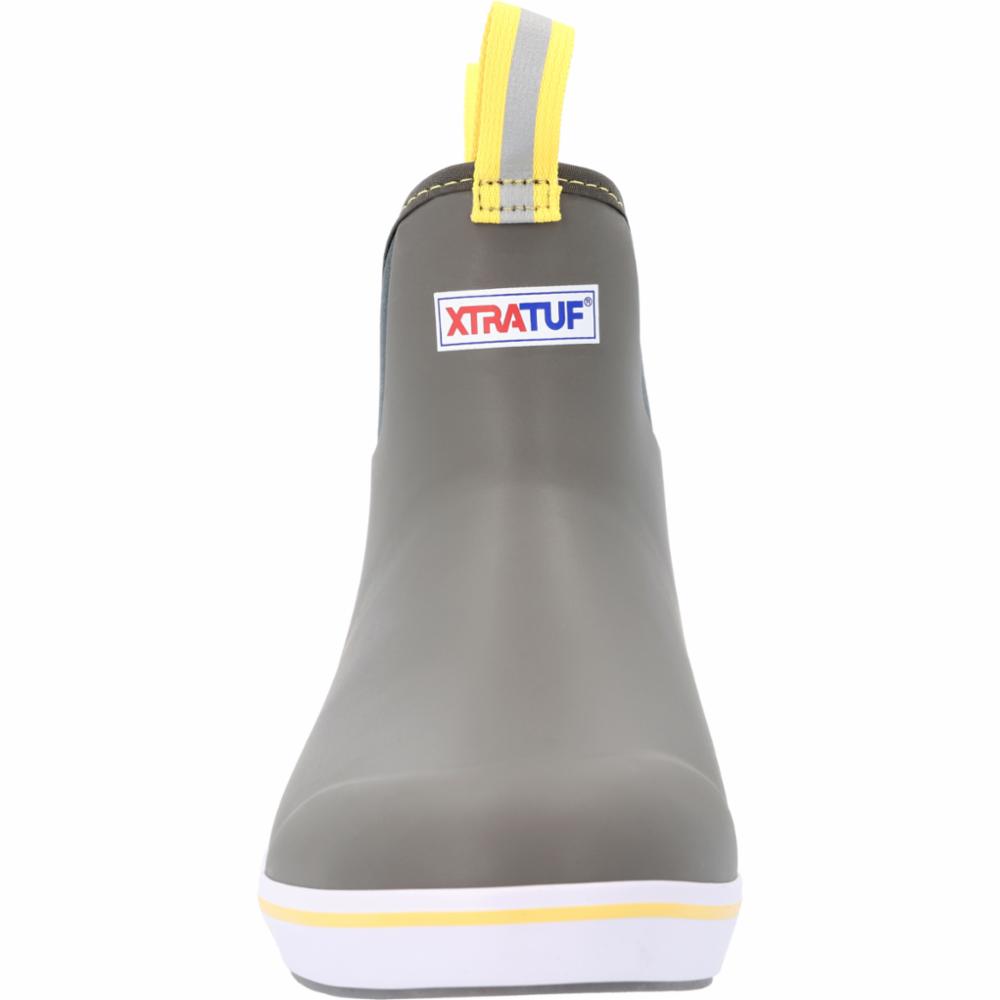 Xtratuf MENS 6 ANKLE DECK BOOT GREY/YELLOW