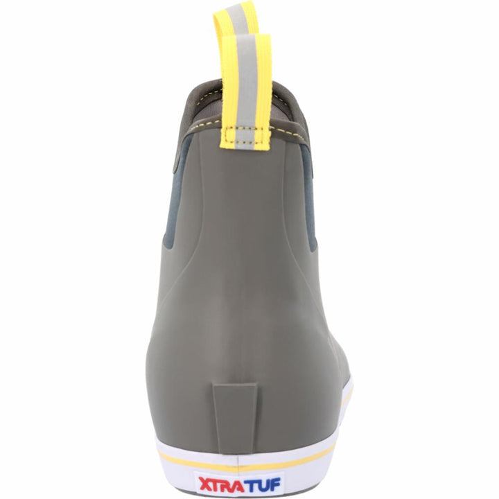Xtratuf MENS 6 ANKLE DECK BOOT GREY/YELLOW