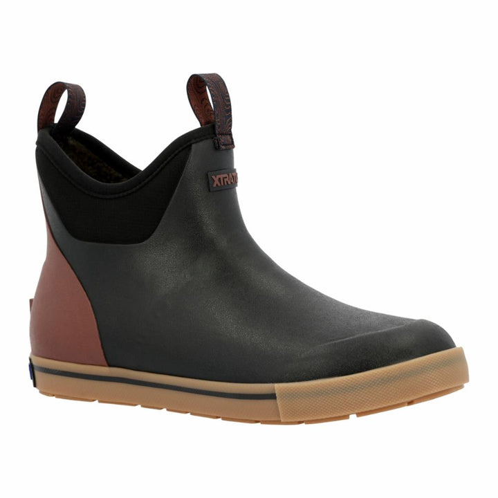 Xtratuf MENS ANKLE DECK BOOT 6 IN CAMP BLACK