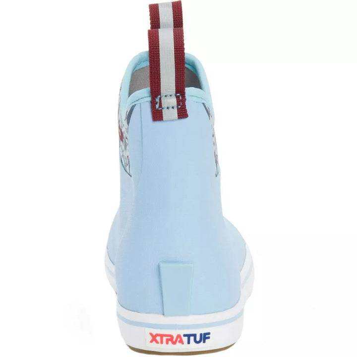 Xtratuf WOMENS SALMON SISTERS 6 ANKLE DECK BOOT LIGHTBLUE