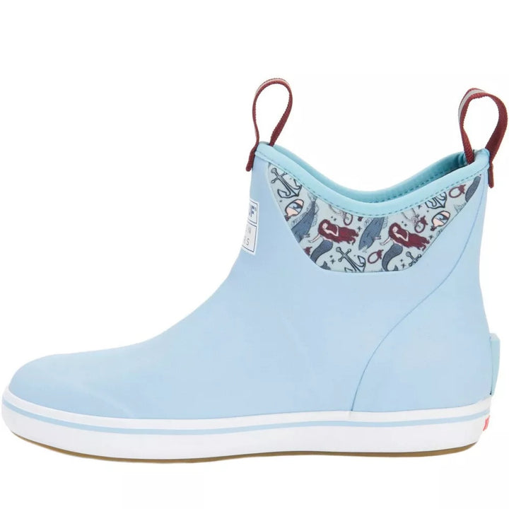 Xtratuf WOMENS SALMON SISTERS 6 ANKLE DECK BOOT LIGHTBLUE