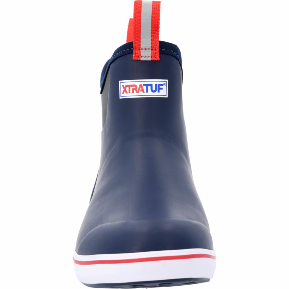 Xtratuf MENS 6 ANKLE DECK BOOT NAVY/RED