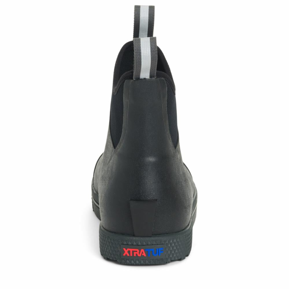 Xtratuf MENS WHEELHOUSE 6 ANKLE DECK BOOT BLACK