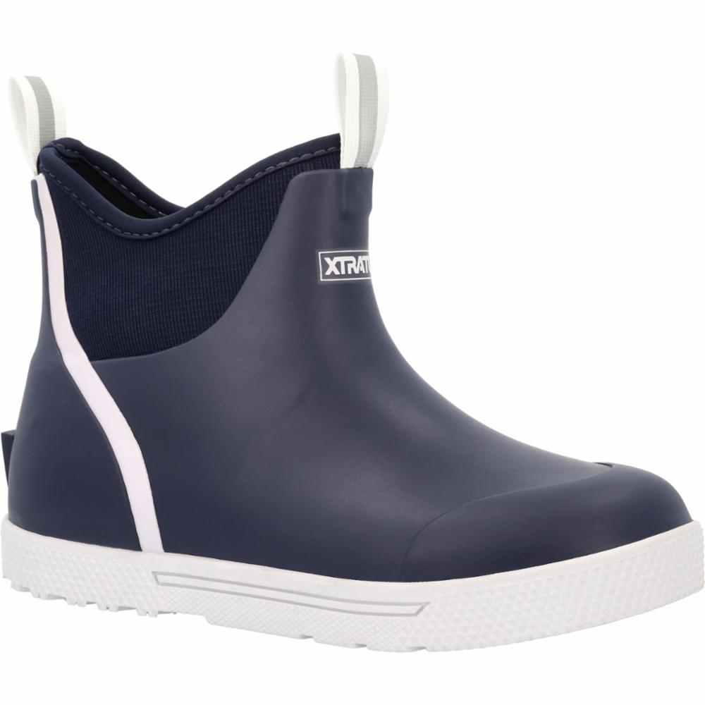Xtratuf MENS WHEELHOUSE 6 ANKLE DECK BOOT NAVY