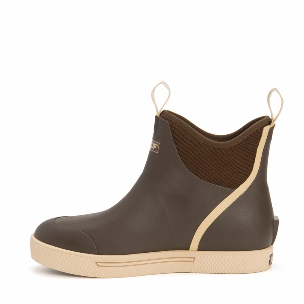 Xtratuf MENS WHEELHOUSE 6 ANKLE DECK BOOT BROWN