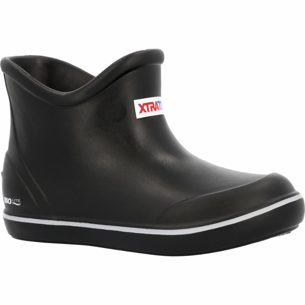 Xtratuf MENS ANKLE DECK BOOT 6 IN CAMP BLACK