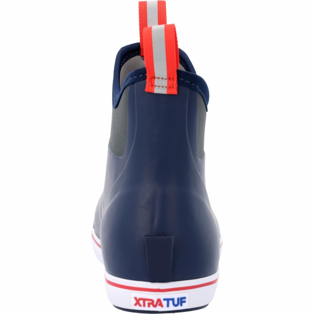 Xtratuf MENS 6 ANKLE DECK BOOT NAVY/RED