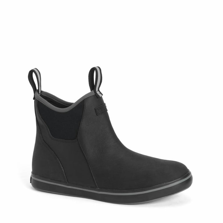 Xtratuf MENS LEATHER ANKLE DECK BOOT BLACKLEATHER