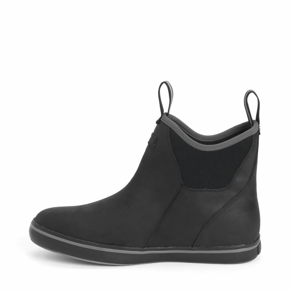 Xtratuf MENS LEATHER ANKLE DECK BOOT BLACKLEATHER
