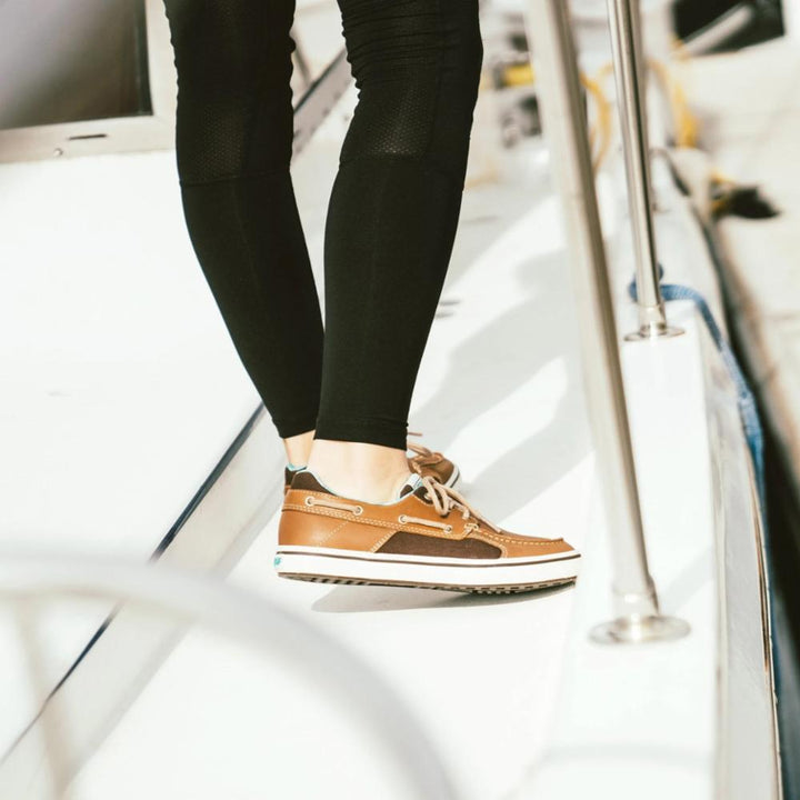 Xtratuf WOMENS SALMON SISTERS FINATIC II DECK SHOE BROWN/KELPLEATHER â Xtratuf Canada