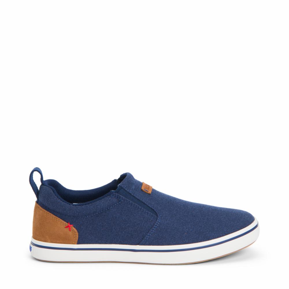 Blue canvas deck shoes best sale