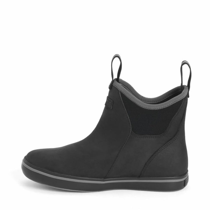 Xtratuf WOMEN'S 6 LEATHER ANKLE DECK BOOT BLACK